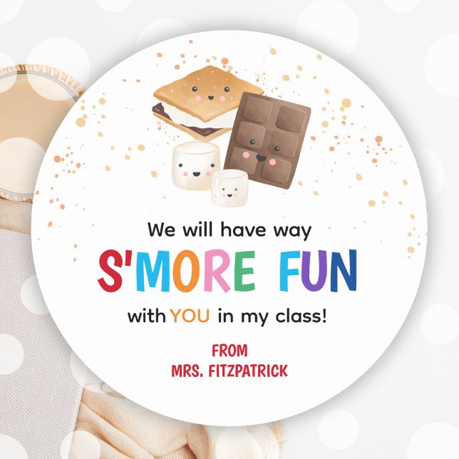 Teachers First Day Of School Smores Sticker (Teachers First Day Of School Smores Sticker)
