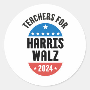 Teachers For Harris Wheimer 2024  Classic Round Sticker