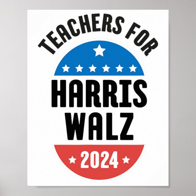 Teachers For Harris Wheimer 2024  Poster (Front)