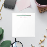 Teachers Gift Custom Illustrated Pencil  Notepad<br><div class="desc">My Teachers Gift Custom Illustrated Pencil Notepad makes a great gift for Your favourite teacher. Personalise with a name for a unique gift. Teachers note pads make great holiday or end of the year gifts. Design features my own illustration of a pencil. Other Colour options available.</div>