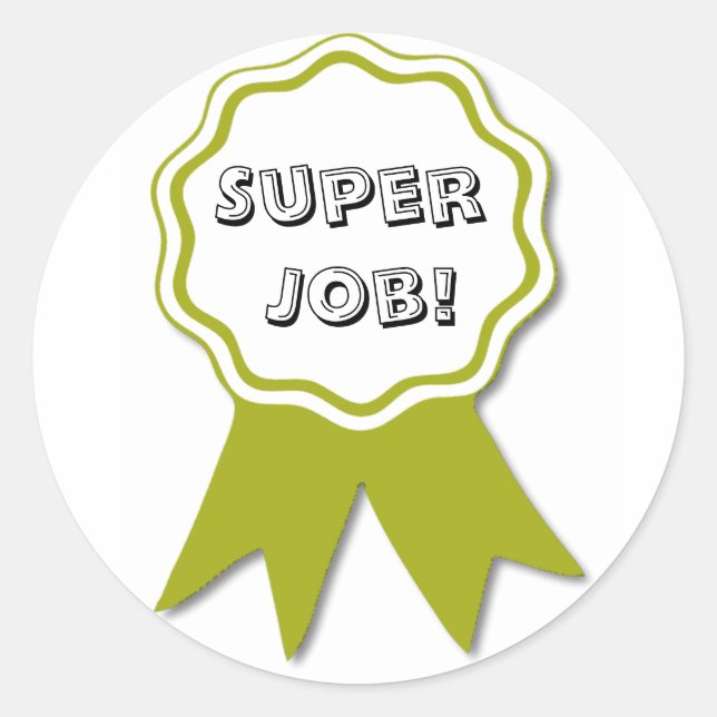 Teacher's Gold Ribbon Award Stickers (Front)