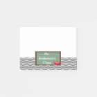 Teachers Grey Chevron Chalkboard Post-it® Notes