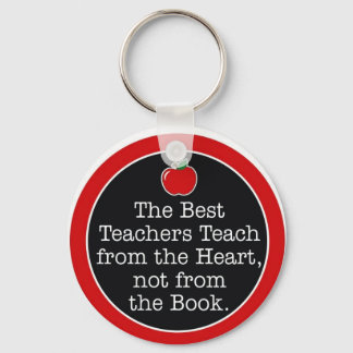 teachers heart key ring