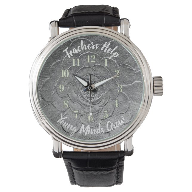 Teachers Help Minds Grow Elegant Class Thank You Watch (Front)