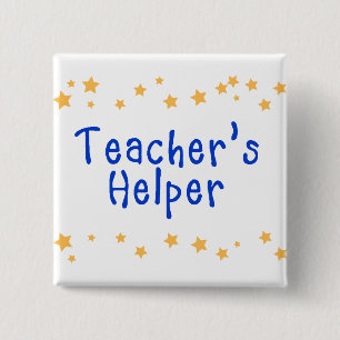 Teacher's Helper 15 Cm Square Badge