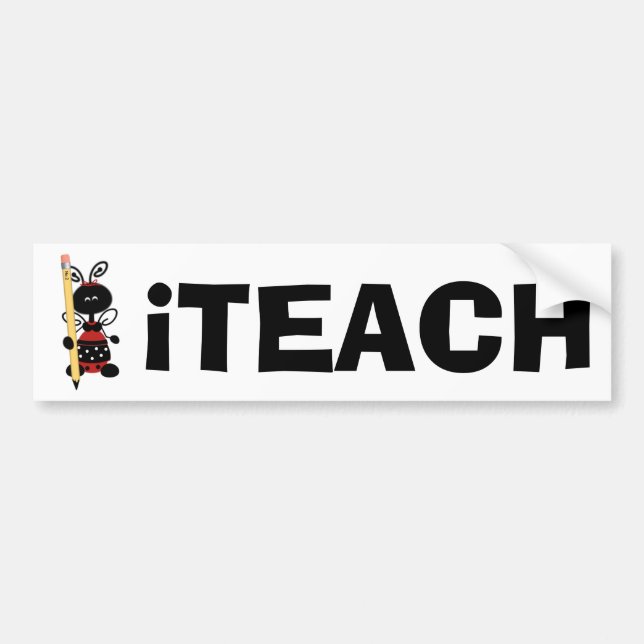 Teacher's Ladybug Bumper Sticker (Front)