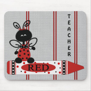 Teacher's Ladybug With Colour Mouse Pad