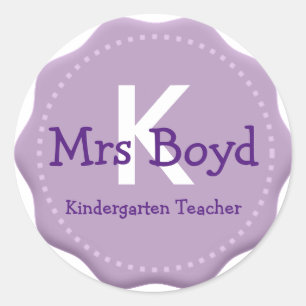 Teachers Monogram Envelope Seals & Stickers