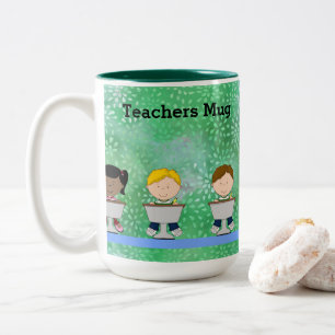 Teachers Mug with Young Students