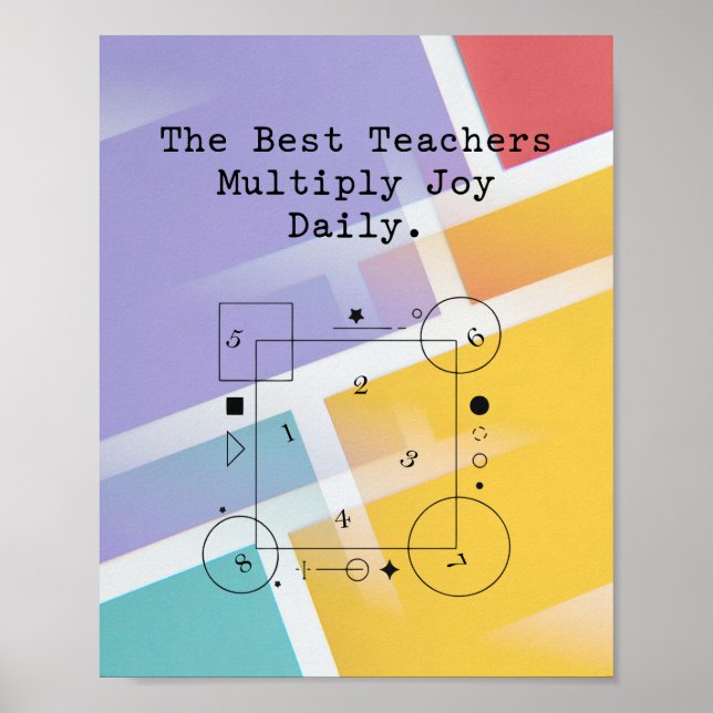 Teachers Multiply Joy Daily | Educational Inspirat Poster (Front)