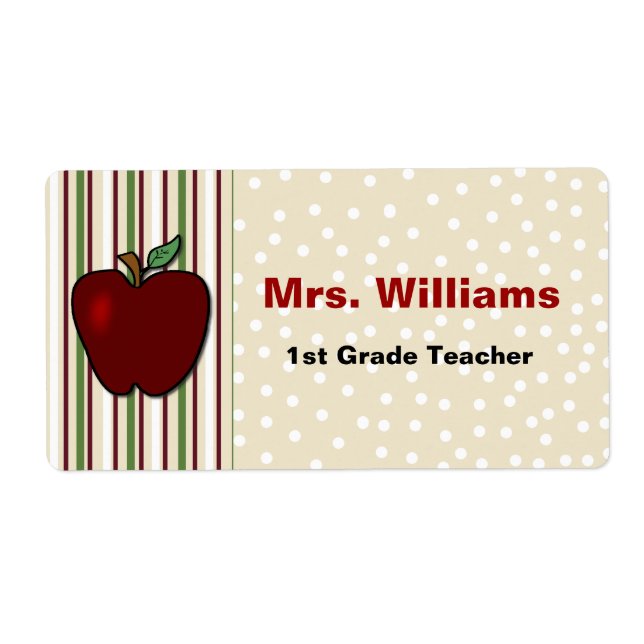 Teacher's Name Tags (Front)
