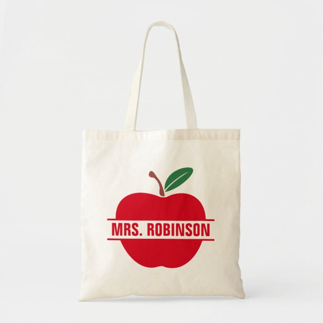 Teacher's Name Tote Bag (Front)