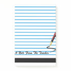 Teacher's Notebook Paper Post-It Note Pad