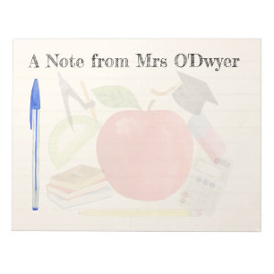 Teachers notes teacher appreciation pad professor