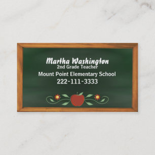 Teacher's Old Fashioned Chalk Board Business Card