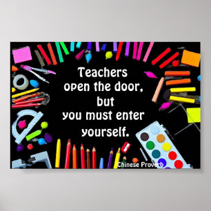 Teachers open the door, Art Poster