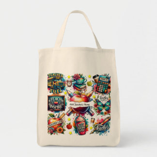 Teachers Personalise Name Tote Bag Gift 