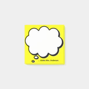 Teacher's Personalised thinking bubble Post-it Notes