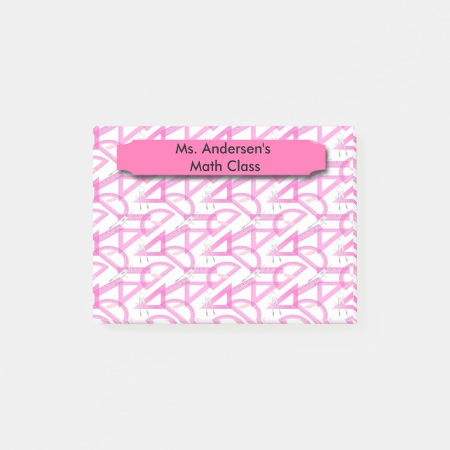Teachers Pink Math Tools Post-it® Notes (Front)