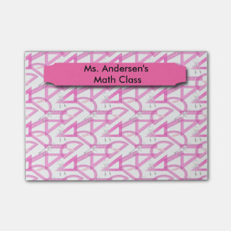 Teachers Pink Math Tools Post-it® Notes