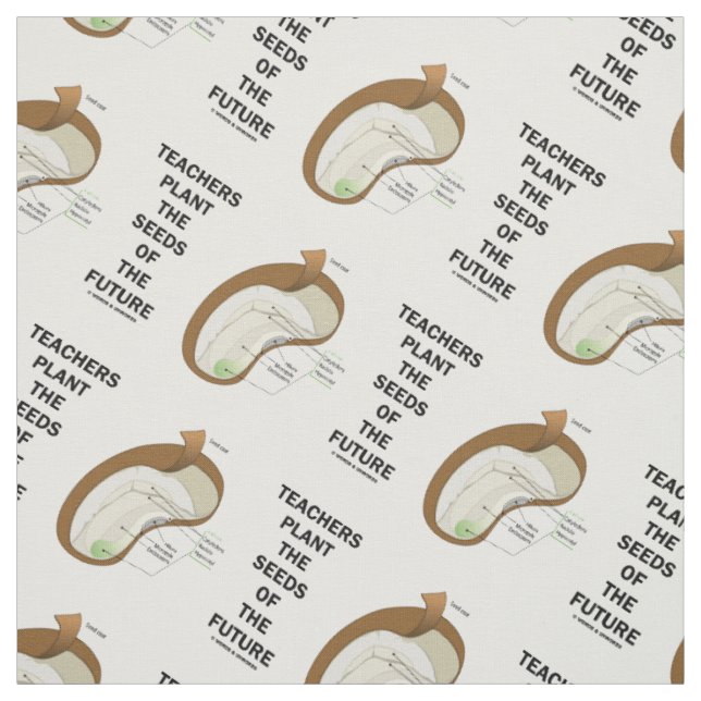 Teachers Plant The Seeds Of The Future Bean Seed Fabric (Swatch)
