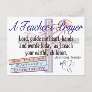 Teacher's Prayer Gifts---Unique Teacher Postcard