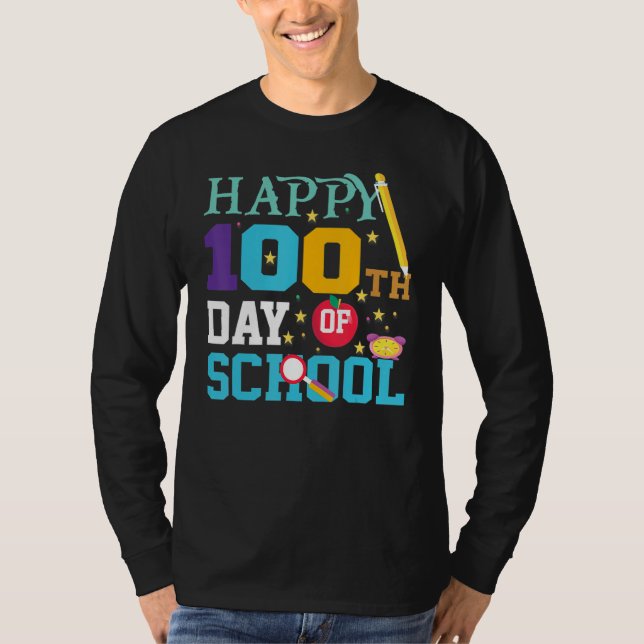 Teachers Pre K Kindergartens  Happy 100th Day Of S T-Shirt (Front)