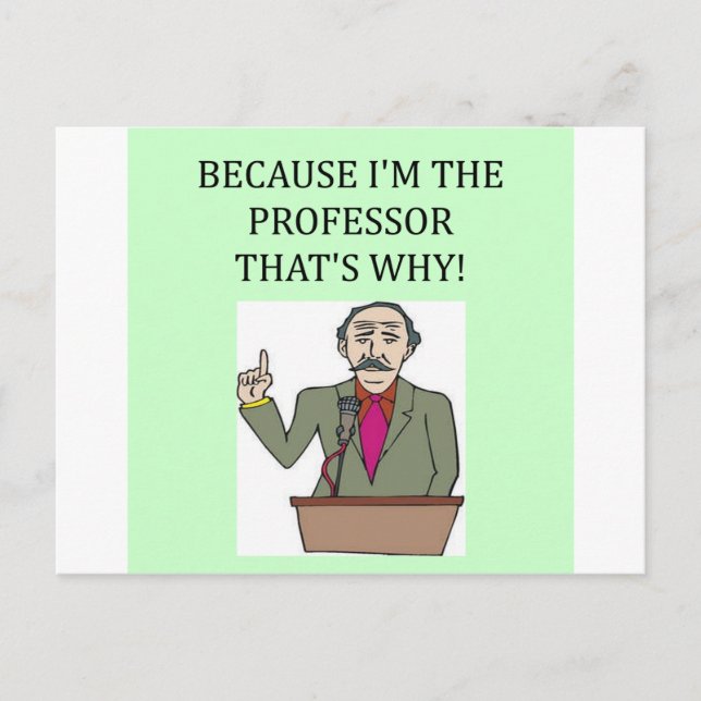 teachers & professors postcard (Front)