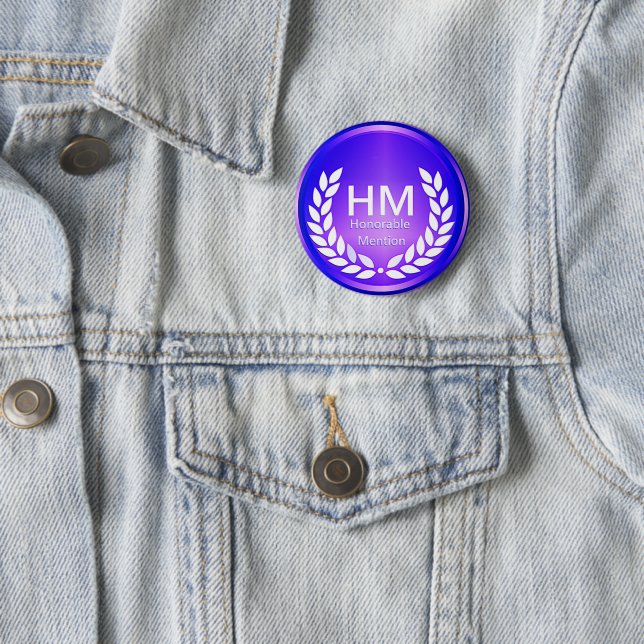 Teacher's Purple Honorable Mention Award 6 Cm Round Badge (In Situ)