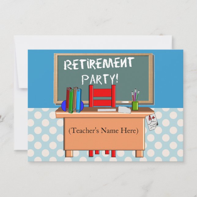 Teachers Retirement Party Invitations (Front)