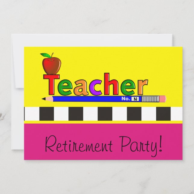 Teachers Retirement Party Invitations (Front)