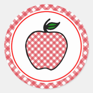 Teacher's Retro Apple Stickers