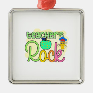 Teachers Rock Metal Tree Decoration