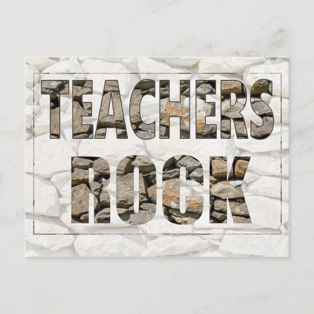 Teachers Rock Postcard (Front)
