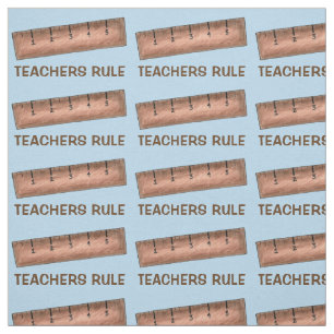 Teachers Rule Wooden Ruler Yardstick Class Blue Fabric
