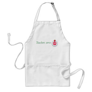 Teachers serve food for thought. standard apron