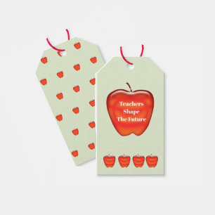 Teachers Shape The Future Red Apple Appreciation Gift Tags