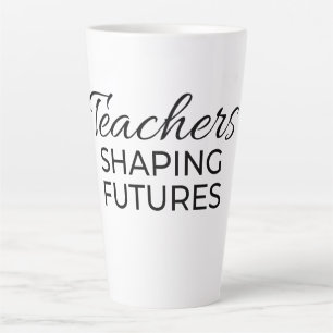 Teachers Shaping Futures Black Gold Motivational Latte Mug