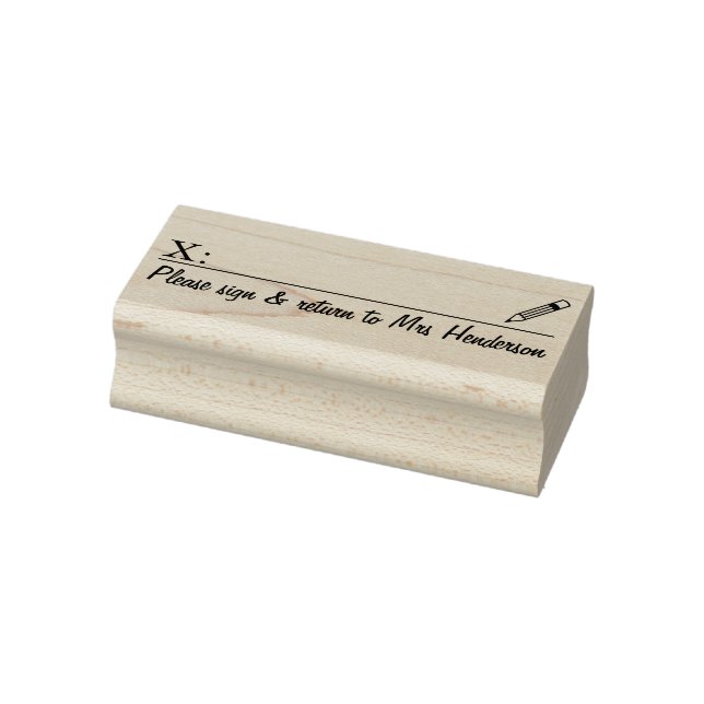 TEACHERS SIGN AND RETURN RUBBER STAMP (Stamp)
