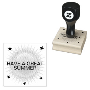 Teachers Student Stars Sun Have A Great Summer Rubber Stamp
