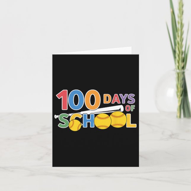 Teachers Students Funny 100 Days Of School Softbyl Card (Front)