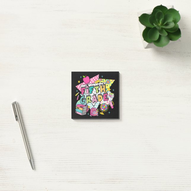 Teachers Students Retro 90s Back To School Post-it Notes (Office)