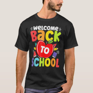 Teachers Students Welcome Back To School Apple 1 T-Shirt