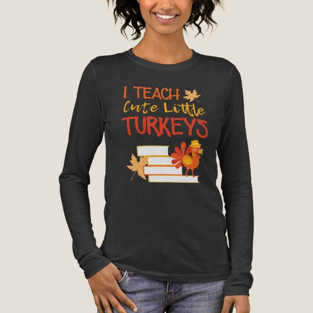 Teachers Thanksgiving Turkey Gag Tri-Blend Shirt (Front)