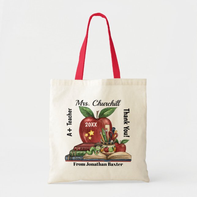 Teachers' Totes - Bookworm (Front)