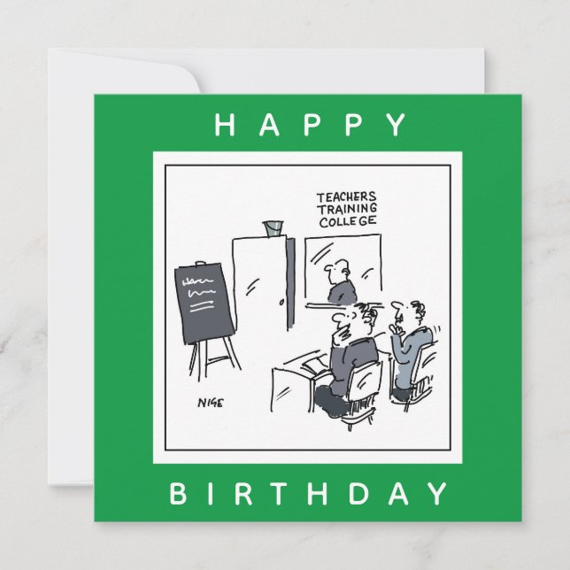 Teachers Training College Cartoon Card (Front)