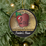 Teacher's Vintage Style 2nd Grade | Chalkboard Ceramic Tree Decoration<br><div class="desc">⭐⭐⭐⭐⭐ 5 Star Review. Second Grade School Teacher Ornament. Unique Vintage Style 2nd grade school teacher design ready for you to personalise. Featured in a vintage school style with the saying "2nd Grade Rocks" Teacher Christmas Ornament. 📌If you need further customisation, please click the "Click to Customise further" or "Customise...</div>