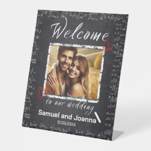 Teachers Wedding Chalk Board Welcome  Pedestal Sign