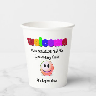 Teachers Welcome Paper Cups