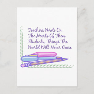 Teachers Write On The Hearts Of Their Students... Postcard